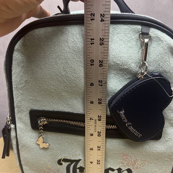 Juicy Couture Wingin It Backpack w/ Matching Coin Bag Pastel Turquoise Butterly main image 16